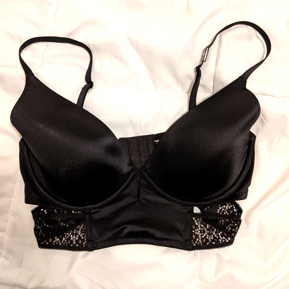 Victoria's Secret Black Corset Style Bra